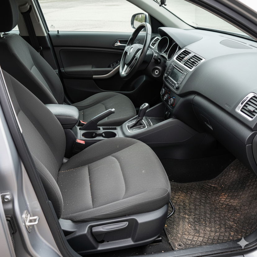 Sauberer Autoinnenraum nach professioneller Reinigung