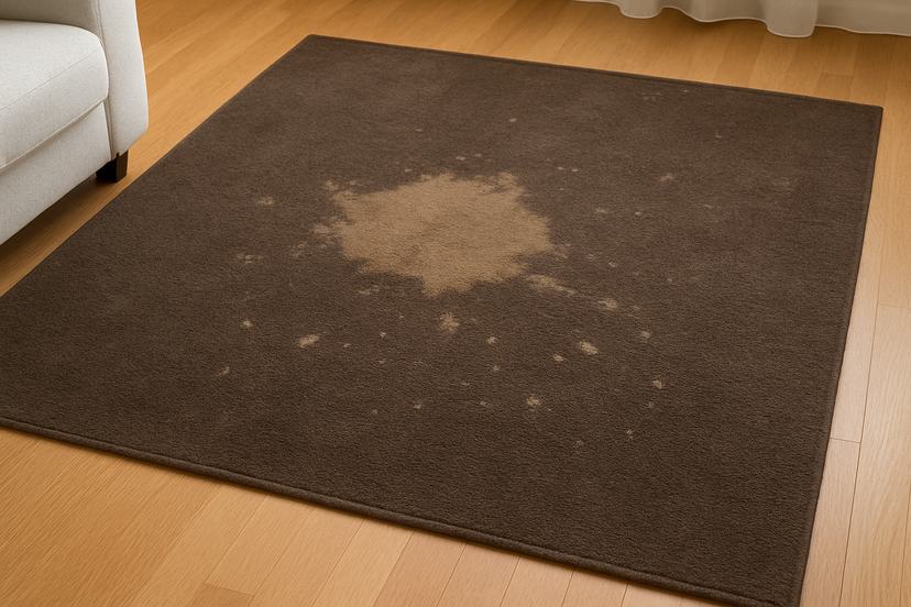 Verschmutzter Teppich vor der Reinigung